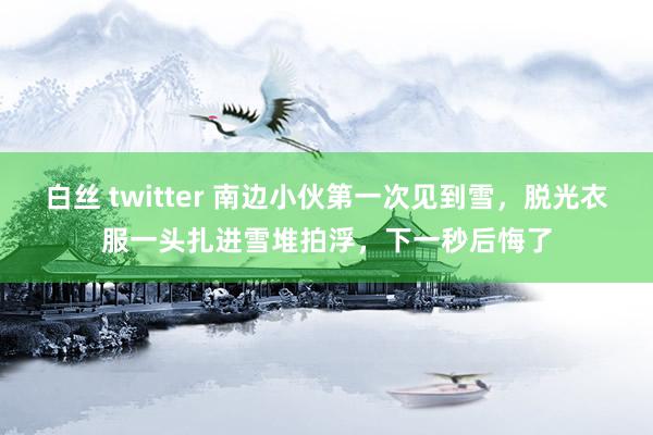 白丝 twitter 南边小伙第一次见到雪，脱光衣服一头扎进雪堆拍浮，下一秒后悔了