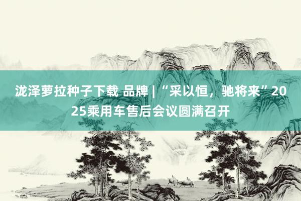 泷泽萝拉种子下载 品牌 | “采以恒，驰将来”2025乘用车售后会议圆满召开