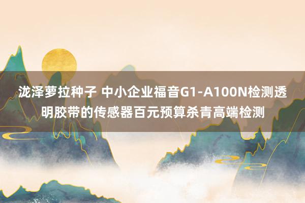 泷泽萝拉种子 中小企业福音G1-A100N检测透明胶带的传感器百元预算杀青高端检测