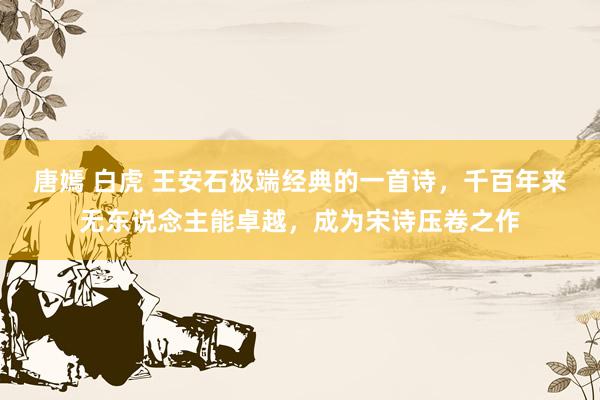 唐嫣 白虎 王安石极端经典的一首诗，千百年来无东说念主能卓越，成为宋诗压卷之作