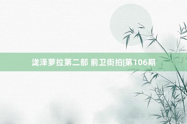 泷泽萝拉第二部 前卫街拍|第106期
