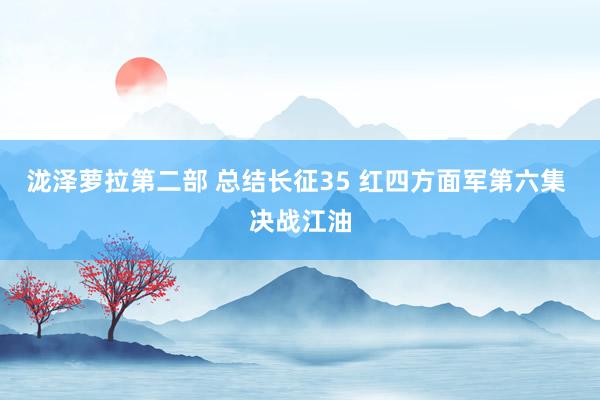 泷泽萝拉第二部 总结长征35 红四方面军第六集 决战江油